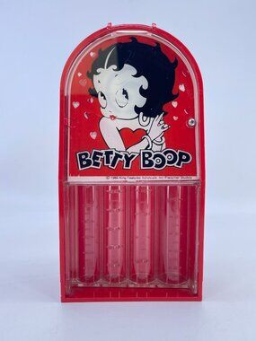 vintage betty boop 1986 red plastic coin sorter